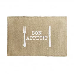 SET DE TABLE APPETITO 30 x 45 CM JUTE IMPRIMÉ