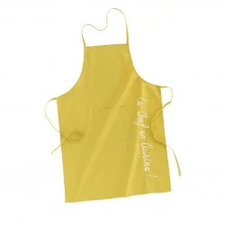 TABLIER CUISTOT JAUNE +POCHE 60x84cm