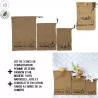 SAC DE CONSERVATION EN TOILE DE JUTE X3