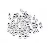 PERLES ACRYLIQUES LETTRES CARREES NOIR B