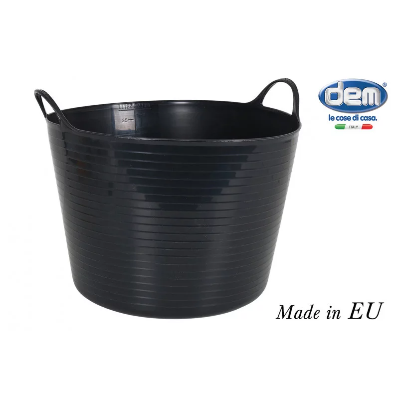 BAC PLASTIQUE CABAS FLEXIBLE ROND 42L NO