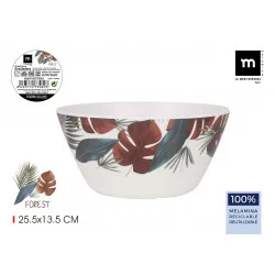 SALADIER MELAMINE FEUILLAGES 25.5X13.5CM