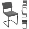 CHAISE ALBAN GRIS CHINÉ