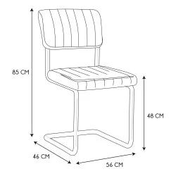 CHAISE ALBAN GRIS CHINE