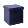 COFFRE POUF PLIABLE RETRO BLEU NUIT