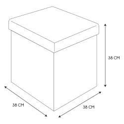 COFFRE POUF PLIABLE RETRO BLEU NUIT