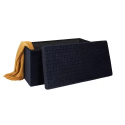 COFFRE BANC PLIABLE RETRO BLEU NUIT