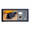 COFFRE BANC PLIABLE RETRO BLEU NUIT