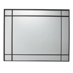 MIROIR RECTANGLE ART DECO NOIR