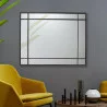 MIROIR RECTANGLE ART DECO NOIR