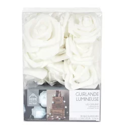 GUIRLANDE ROSE BLANCHE 20 LED 3M50