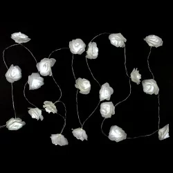 GUIRLANDE ROSE BLANCHE 20 LED 3M50