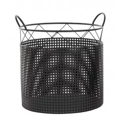 CORBEILLE METAL FILAIRE NOIR GM 44X40X4