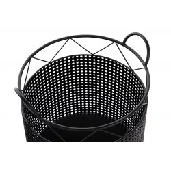 CORBEILLE METAL FILAIRE NOIR GM 44X40X4