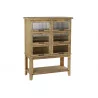 VITRINE ANDREA BOIS MDF ET VERRE 90x36x115cm