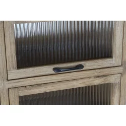 VITRINE ANDREA BOIS MDF ET VERRE 90x36x115cm