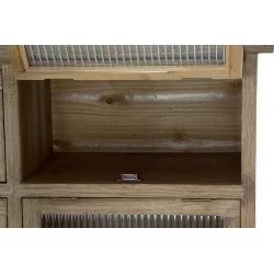 VITRINE ANDREA BOIS MDF ET VERRE 90x36x115cm