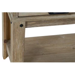 Vitrine Andrea en bois mdf et verre 90x36x115cm 6 tiroirs