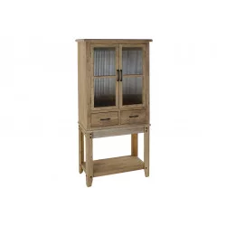 VITRINE HAUTE ANDREA BOIS NATURELLE 76x36x160cm