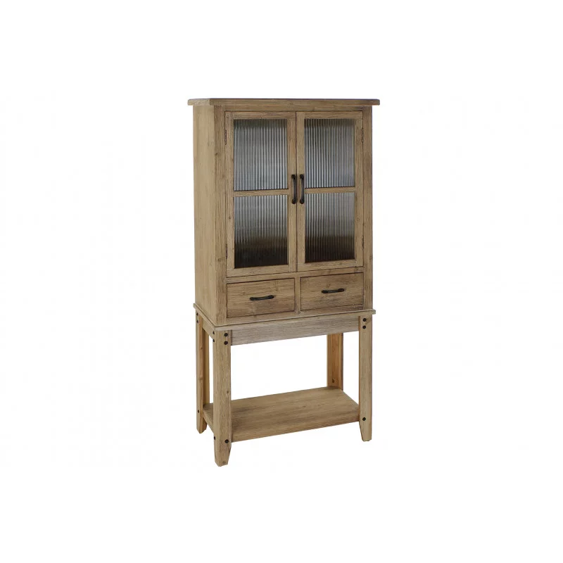 VITRINE HAUTE ANDREA BOIS NATURELLE 76x36x160cm