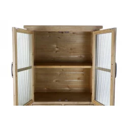 VITRINE HAUTE ANDREA 76X36X160 BOIS NATU