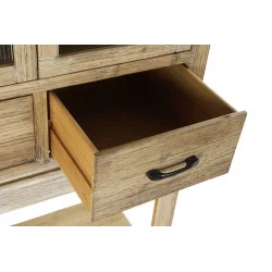 VITRINE HAUTE ANDREA BOIS NATURELLE 76x36x160cm