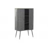VITRINE RETRO CANNAGE METAL GRIS 79X39X1