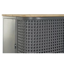 VITRINE RETRO CANNAGE METAL GRIS 79X39X1