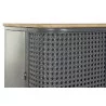 VITRINE RETRO CANNAGE METAL GRIS 79X39X1 VITRINE RETRO CANNAGE METAL GRIS 79X39X1