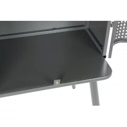 VITRINE RETRO CANNAGE METAL GRIS 79X39X1