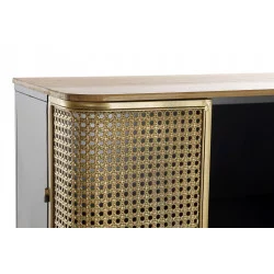 VITRINE RETRO CANNAGE DOREE 78X39X133 PO