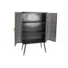 VITRINE RETRO CANNAGE DOREE 78X39X133 PO
