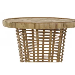 PETITE TABLE ROTIN NATUREL 35X35X45CM