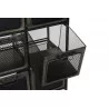 COMMODE POSTE 9 TIROIRS EN MÉTAL ET BOIS AVEC ROUES 91,5x34x97cm