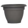 BAC FLEURS CAMPANE D24,5CM GRIS PAILLETE
