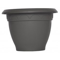 BAC FLEURS CAMPANE D.34CM GRIS PAILLETE