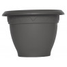 BAC FLEURS CAMPANE D.34CM GRIS PAILLETE