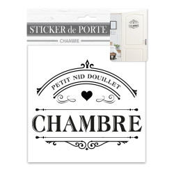STICKER PORTE "CHAMBRE" NID DOUILLET