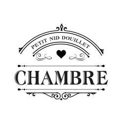 STICKER PORTE "CHAMBRE" NID DOUILLET