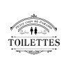 STICKER PORTE "TOILETTES" PARADIS STICKER PORTE "TOILETTES" PARADIS