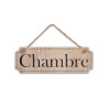 PLAQUE PORTE BOIS "CHAMBRE"