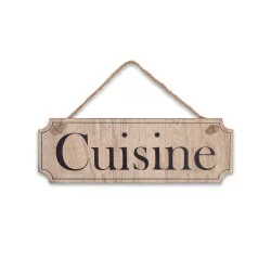 PLAQUE PORTE BOIS "CUISINE"