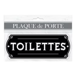 PLAQUE PORTE METAL "TOILETTES"
