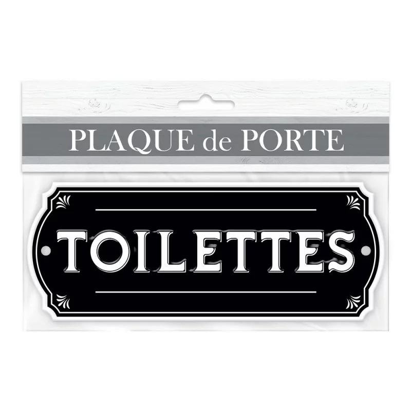 PLAQUE PORTE METAL "TOILETTES"