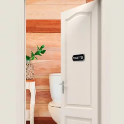 PLAQUE PORTE METAL "TOILETTES"