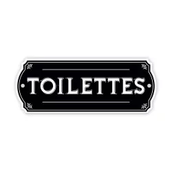 PLAQUE PORTE METAL "TOILETTES"
