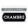 PLAQUE PORTE METAL "CHAMBRE"