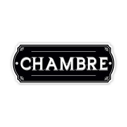 PLAQUE PORTE METAL "CHAMBRE"