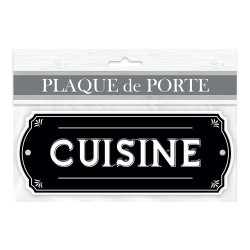 PLAQUE PORTE METAL "CUISINE"