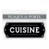 PLAQUE PORTE METAL "CUISINE"